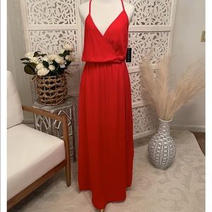 Red Orange  maxi dress
